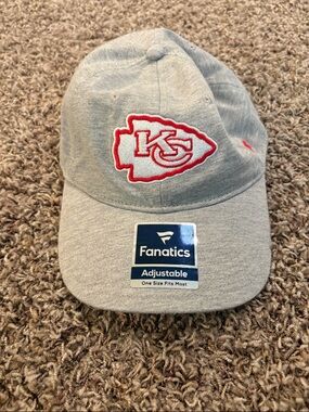 Fanatics Gray and Red Kansas City Chiefs Relaxed Fit Cap